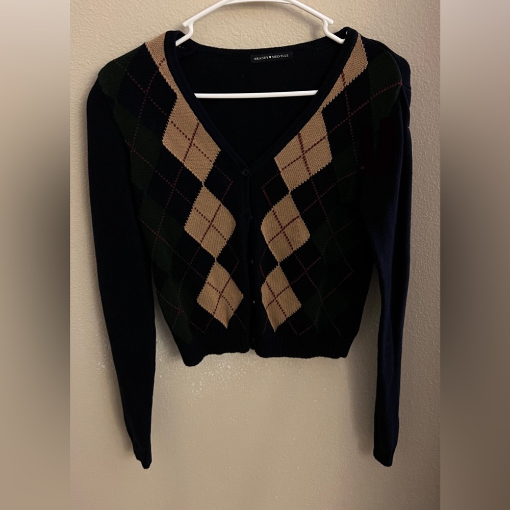 Rare Button Up Geometric Patterned Brandy Melvill… - image 1